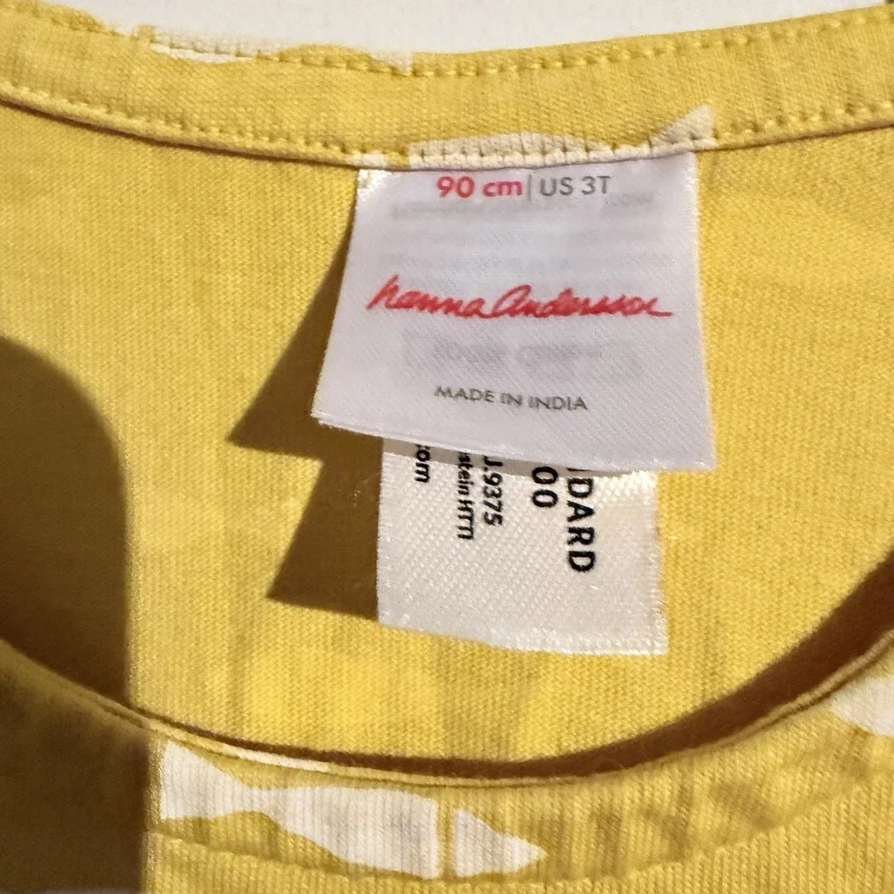 Hanna Andersson Adorable Fish Shortie Romper. Size 3T 90cm Beach Travel Yellow